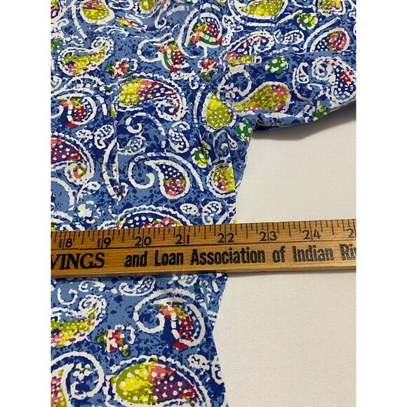 Alan Flusser Button Down Shirt Men’s Size Medium Floral Paisley Casual L/S - Picture 4 of 8